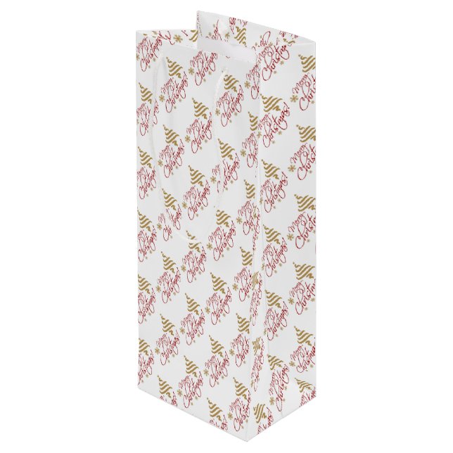 Bolsa Para Vino Feliz Navidad (Angulo reverso)