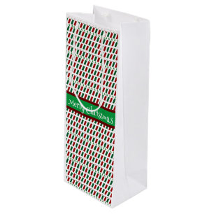 Bolsa Para Vino Feliz Navidad Elegante y Personalizar moderno