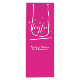 Bolsa Para Vino Feliz Navidad Nombre personalizado Moda moderna El