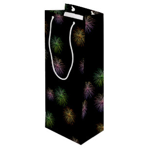 Bolsa Para Vino Feliz primer aniversario de fuegos artificiales Bo