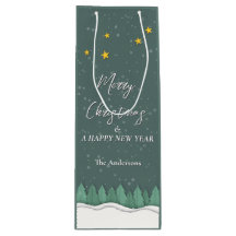 Fiesta de Navidad con bosque de hoja perenne inver