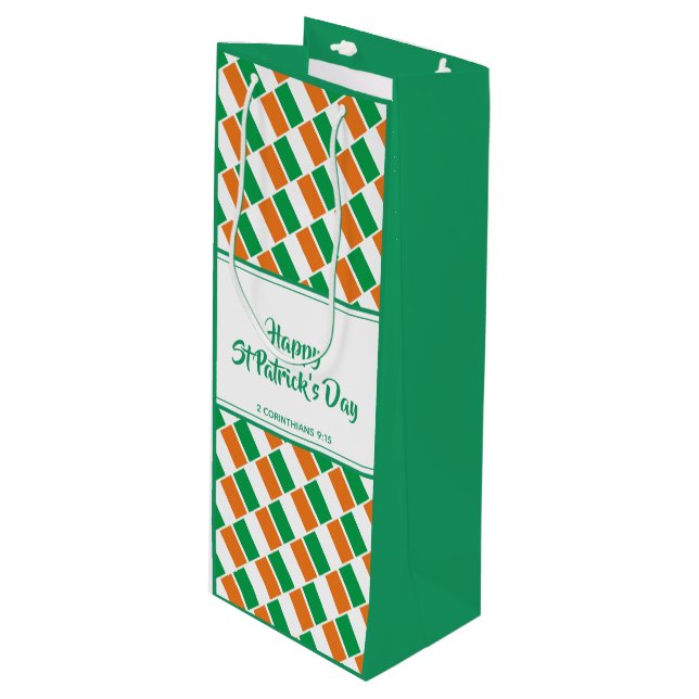 Bolsa Para Vino FIESTA Personalizado DE BANDERA cristiana EN PATRI (Angulo Anverso)