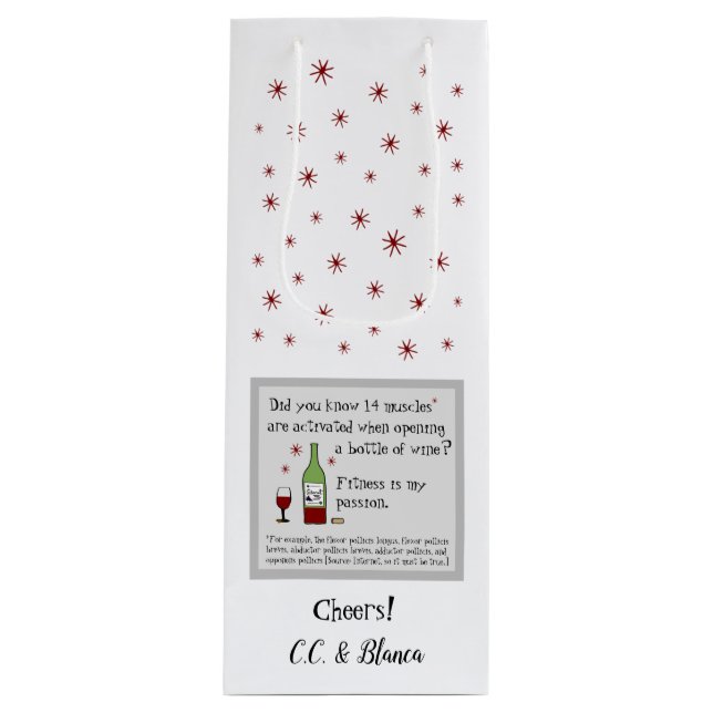 Bolsa Para Vino Fitness Es Mi Cita De Vino Divertida De Pasión (Anverso)