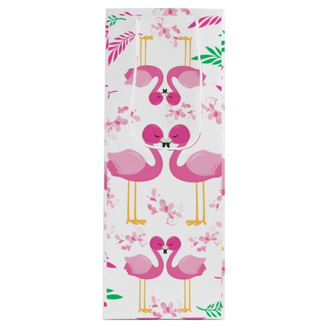 Bolsa Para Vino Flamingo rosado (Anverso)