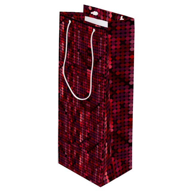 Bolsa Para Vino Flashy Disco Red Sequin-Like (Angulo Anverso)