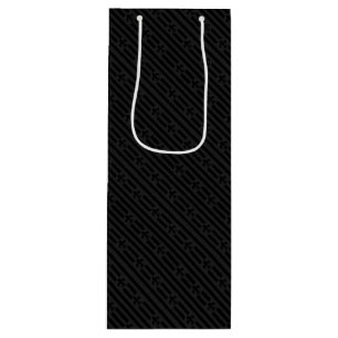 Bolsa Para Vino Fleur de Lis de terciopelo negro