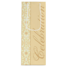 Bolsa Para Vino Flor Blanca Y Crema