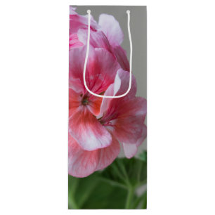 Bolsa Para Vino Flor de geranio rosa