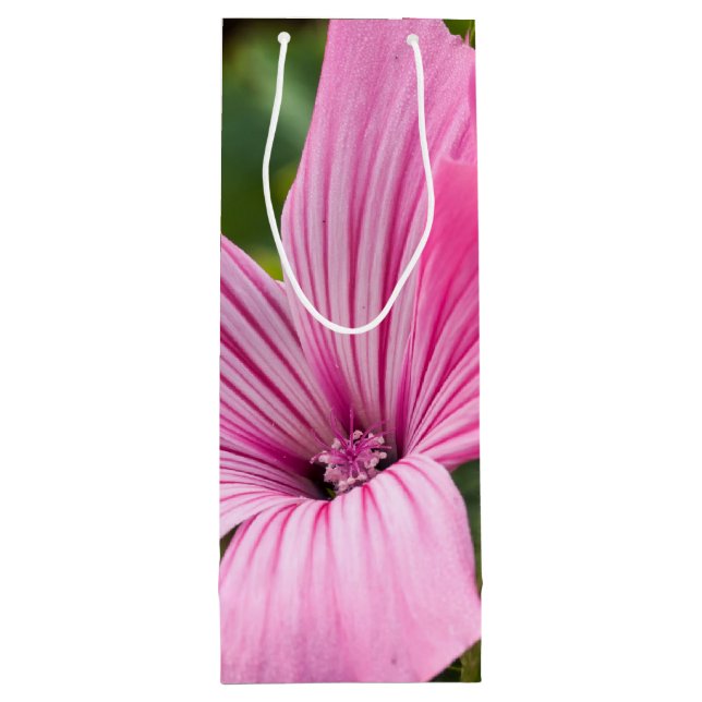 Bolsa Para Vino flor rosada (Reverso)