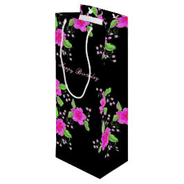 Bolsa Para Vino Flora rosa brillante adorable