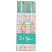Floral rosa con Verde azulado