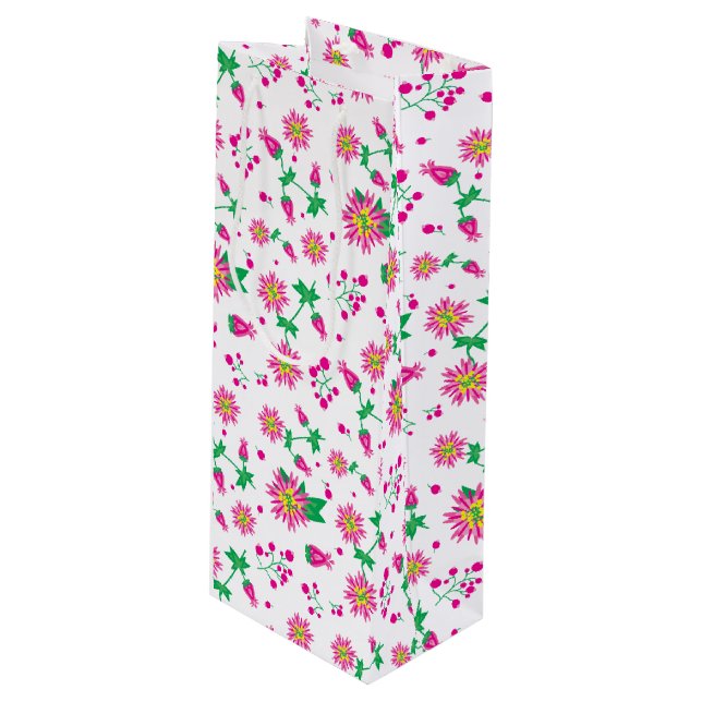 Bolsa Para Vino Flores y bayas (Angulo Anverso)