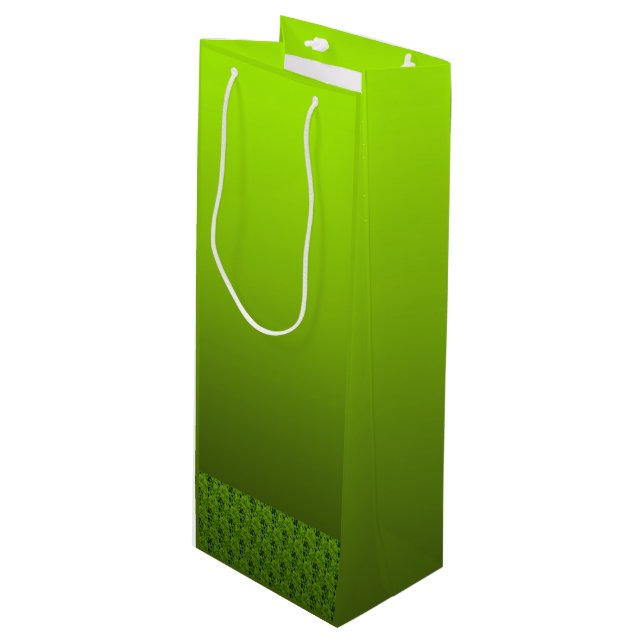 Bolsa Para Vino Follaje verde (Angulo Anverso)