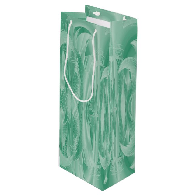 Bolsa Para Vino Follaje verde menta (Angulo Anverso)
