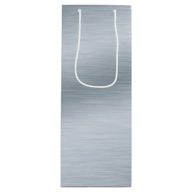 Bolsa Para Vino Fondo de plata cepillada falsa (Anverso)