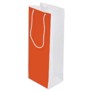 Bolsa Para Vino Fondo Sólido Minimalista Naranja Brillante
