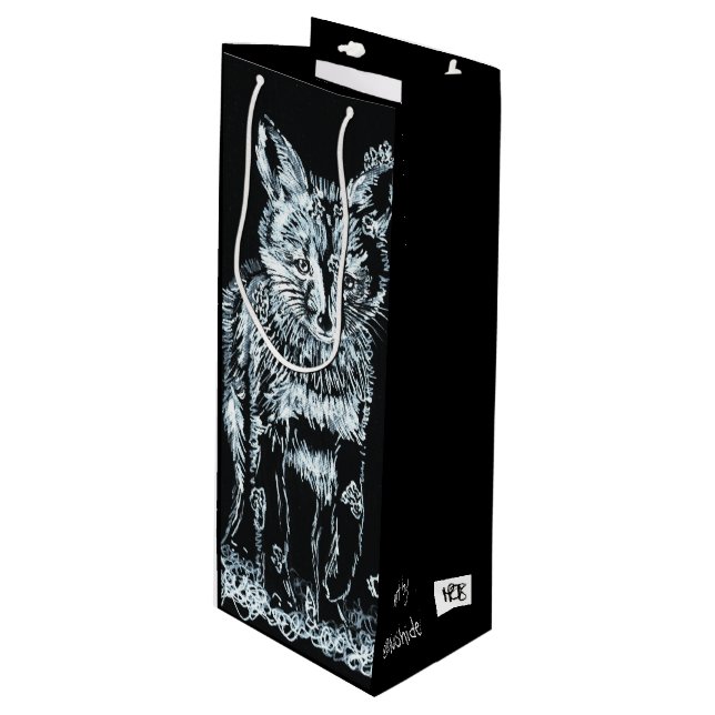 Bolsa Para Vino Fox de la nieve (Angulo Anverso)