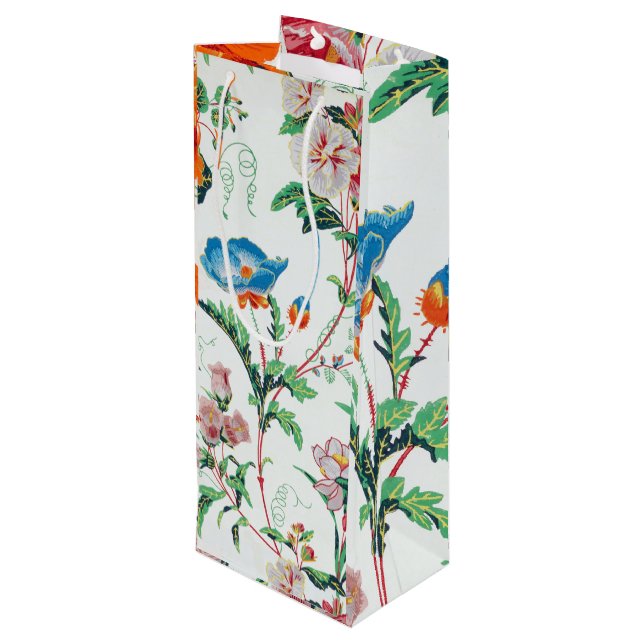 Bolsa Para Vino France 1830 Floral Antique Wallpaper (Angulo reverso)