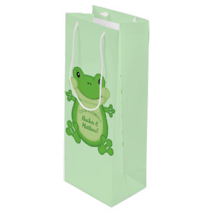 Bolsa Para Vino Frog Baby Shower Green