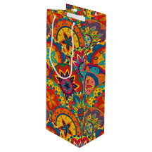 Funky Retro Colorido Patrón de Mandala