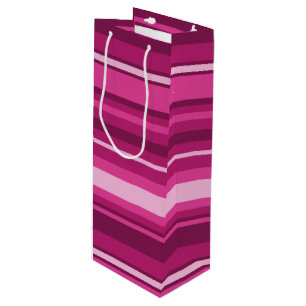 Bolsa Para Vino Fuschia stripes
