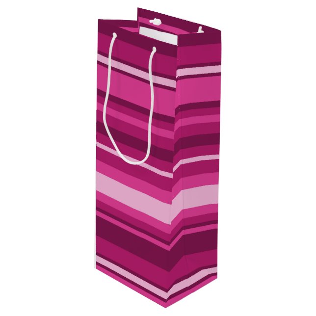 Bolsa Para Vino Fuschia stripes (Angulo Anverso)