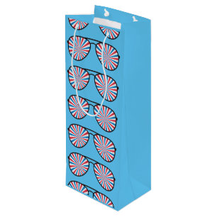 Bolsa Para Vino Gafas de sol de Swirl Patriótico PopArt
