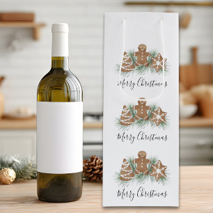 Bolsa Para Vino Galletas de jengibre de Navidad