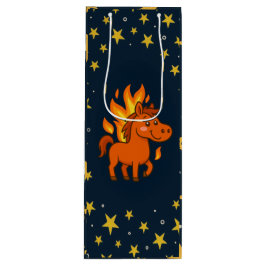 Bolsa Para Vino Gift Bag with red horse