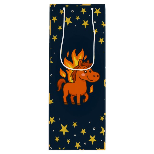 Bolsa Para Vino Gift Bag with red horse (Anverso)