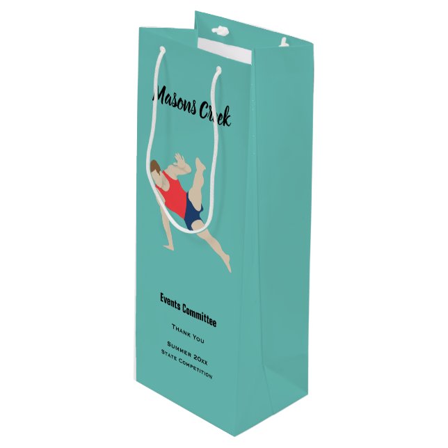 Bolsa Para Vino Gimnasta masculino (Angulo Anverso)