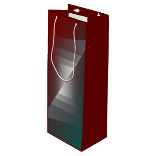 Bolsa Para Vino Giro gris sobre el borgoña verde azulado