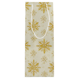 Bolsa Para Vino golden snowflakes