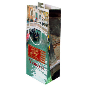 Bolsa Para Vino Góndolas en un canal veneciano
