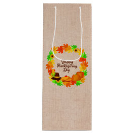 Bolsa Para Vino Gorra de la guirnalda verde de oro del juego de ac