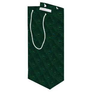Bolsa Para Vino Gotitas de agua en metal verde
