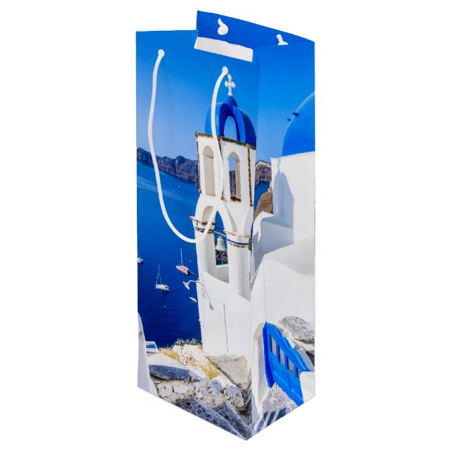 Bolsa Para Vino Gracias bolso de papel Oia Santorini (Angulo reverso)