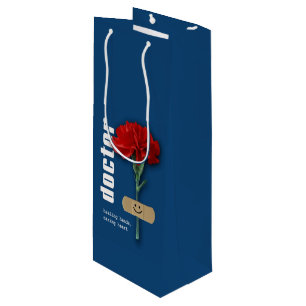 Bolsa Para Vino Gracias, Médica. Nombre personalizado