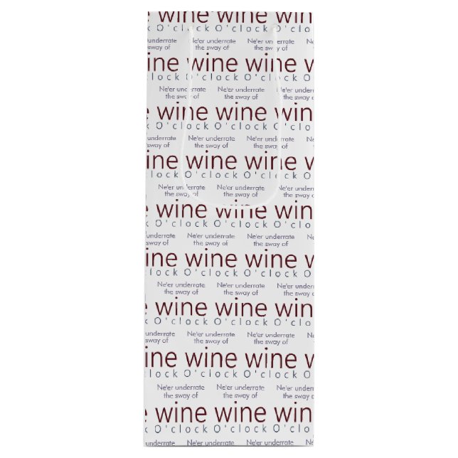 Bolsa Para Vino Gracioso O'clock Personalizado (Anverso)