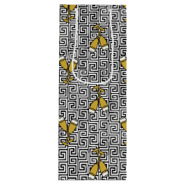 Bolsa Para Vino Greek Key Celebration Toast - Gold, Black & White
