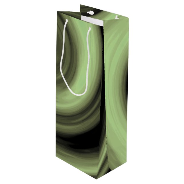 Bolsa Para Vino Greenish Swirl (Angulo Anverso)
