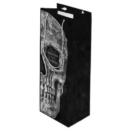 Bolsa Para Vino Grunge Blanco Y Negro De Guay De Media Calavera Gó