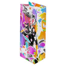 BOLSA PARA VINO GRUNGE PUNK SPLATTER ART