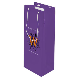 Bolsa Para Vino Halloween Spider Web Trick o Tremendo Monograma