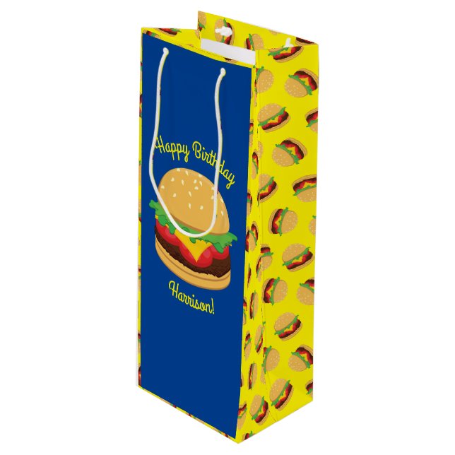Bolsa Para Vino Hamburger Birthday Party Burger (Angulo Anverso)