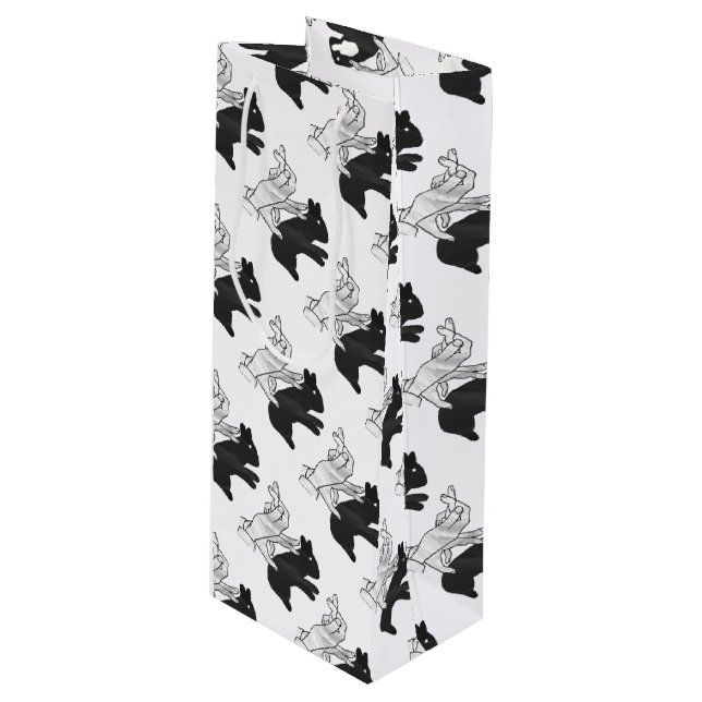 Bolsa Para Vino Hand Silhouette Rabbit (Angulo Anverso)