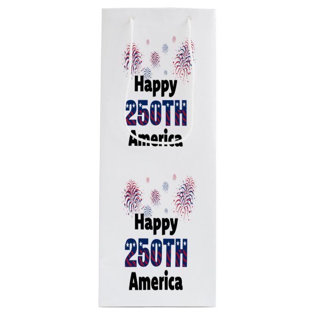 Bolsa Para Vino Happy 250th America Patriotic July 4th (Anverso)
