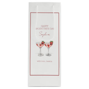 Bolsa Para Vino Happy Galentine's Day Cocktails Script Name