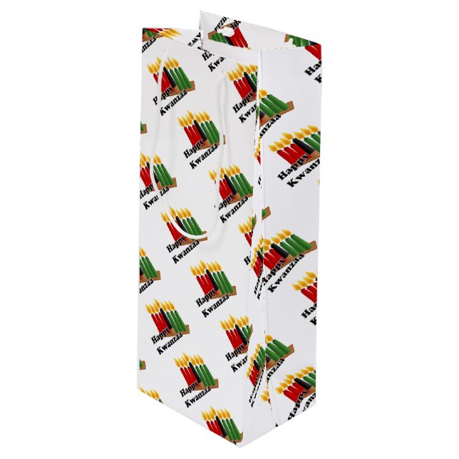 Bolsa Para Vino Happy Kwanzaa (Angulo Anverso)
