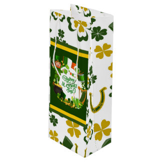 Bolsa Para Vino Happy St. Patrick's Day Gift Bag